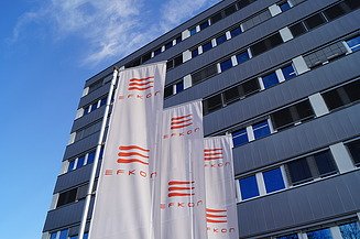 EFKON as employer offers multiple benefits Image shows EFKON headquarters in Raaba, Graz